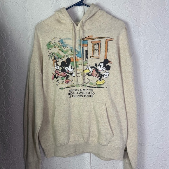 Disney Tops - Disney Mickey Minnie Places To Go Graphic‎ Hoodie Large